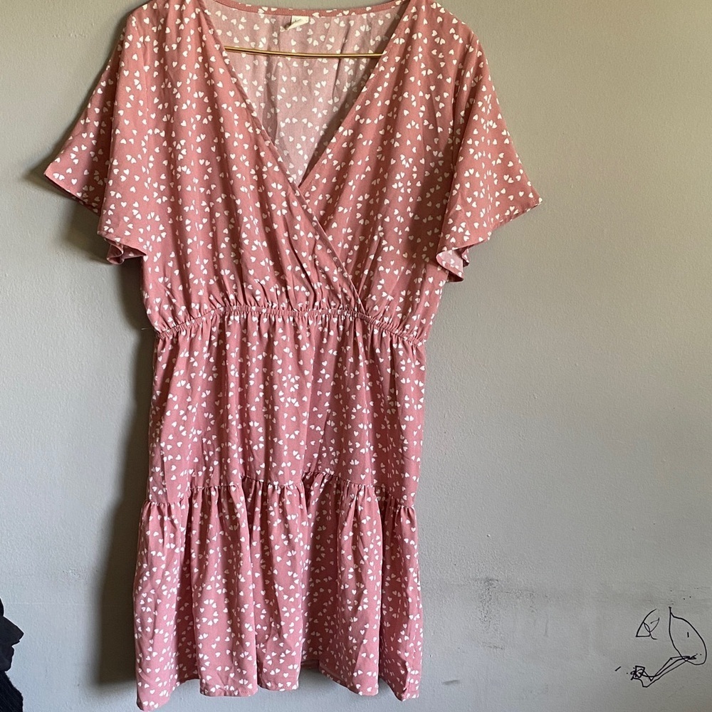 Elegant Pink Floral Mini Dress